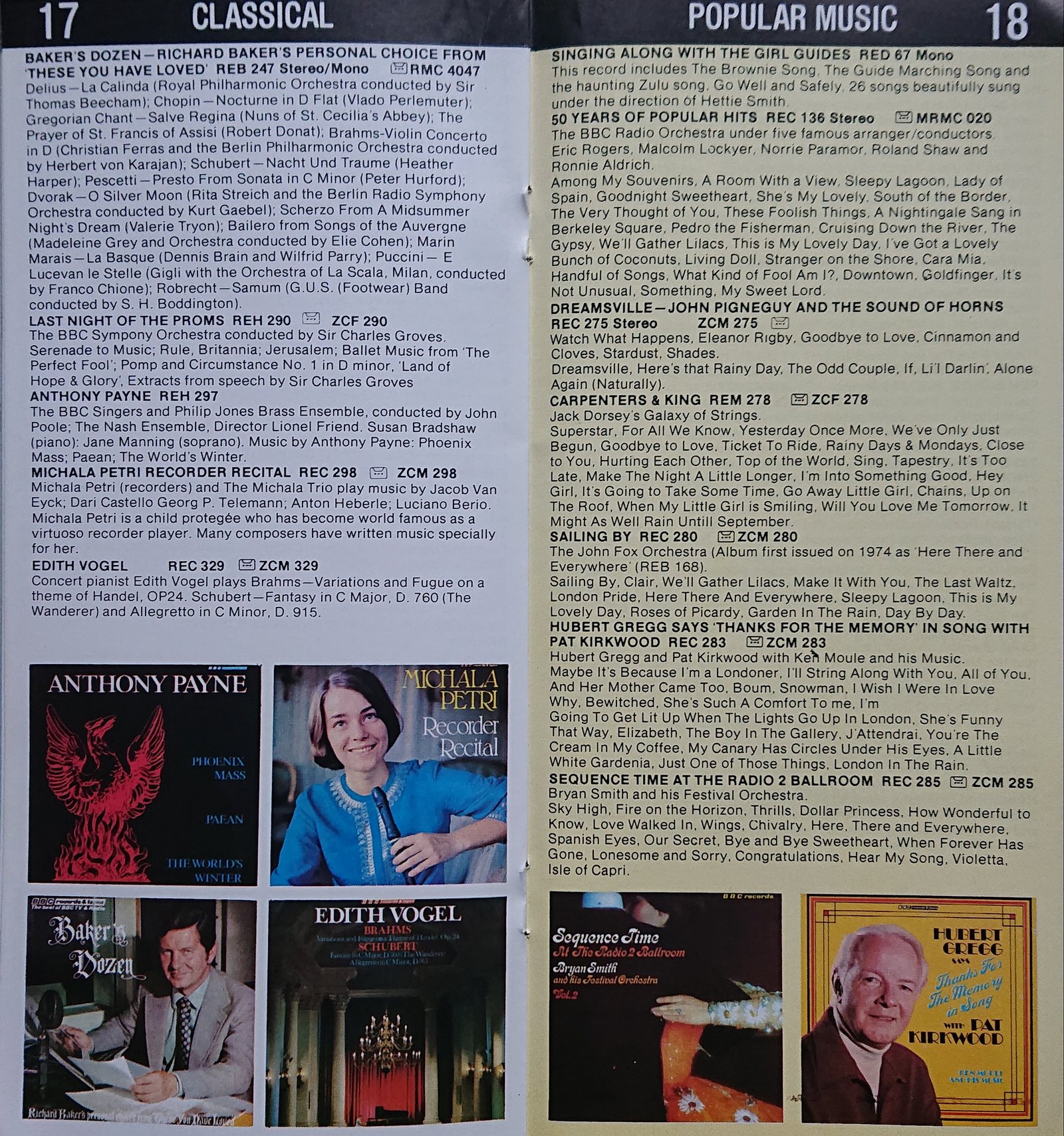 Other pages of catalogue BBC Records catalogue 1979 early